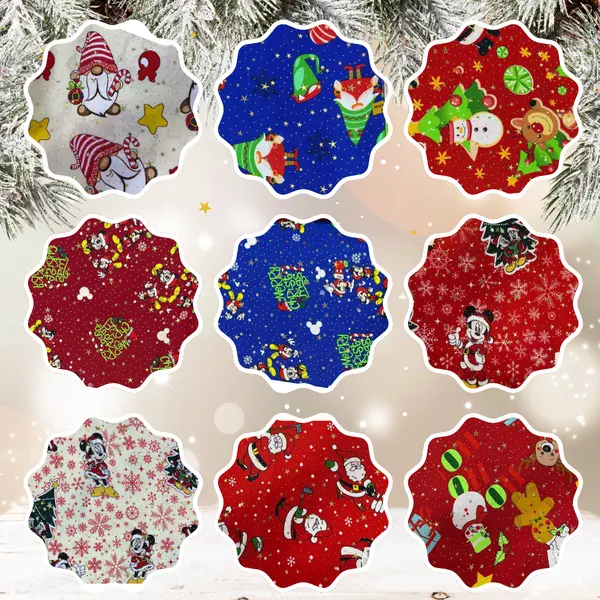 Pack de Pañoletas Navideñas x 5 (Muy pequeña y Gato)