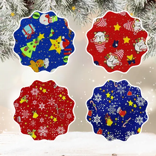 Pack de Pañoletas Navideñas x 5 (Muy pequeña y Gato)