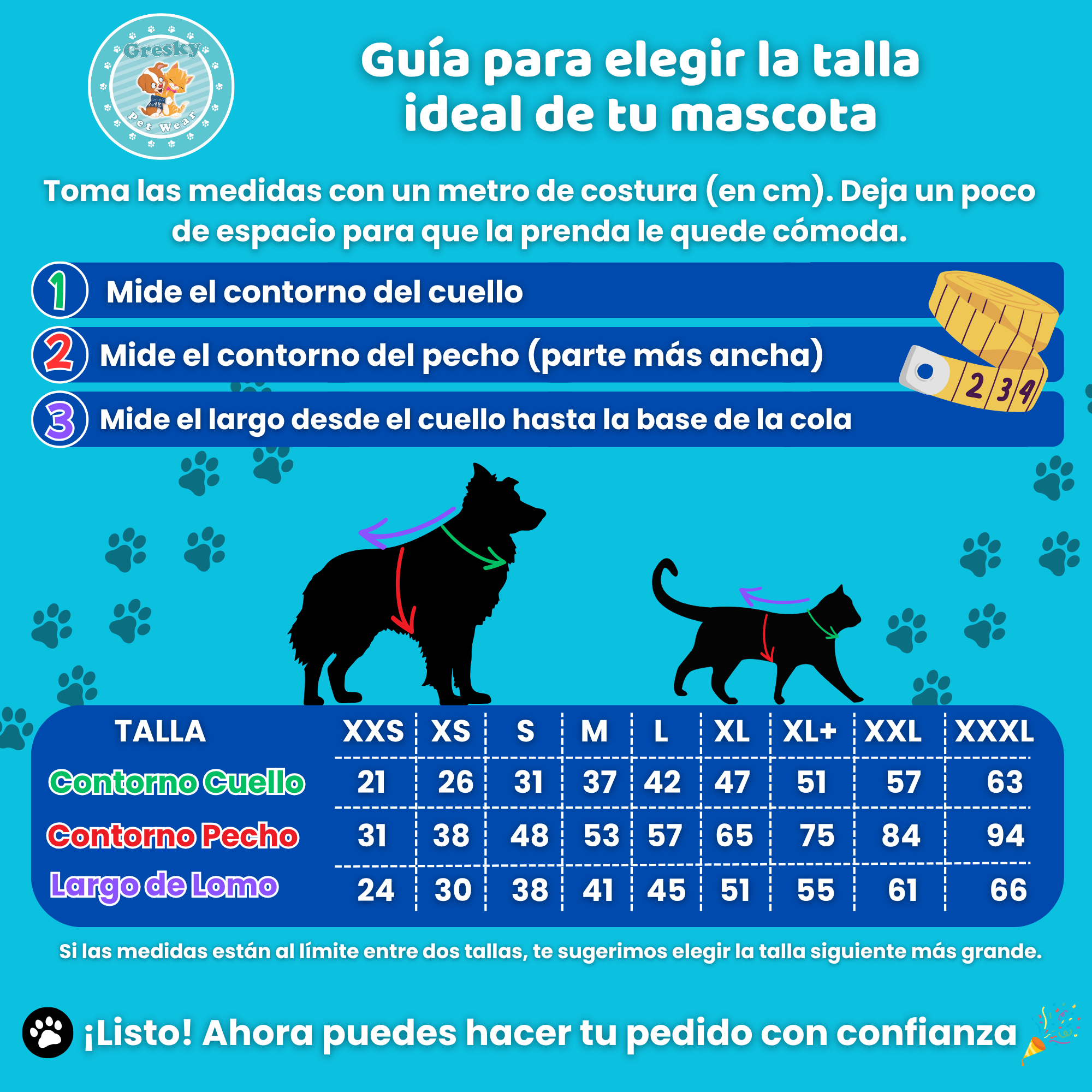 Tabla de Medidas Tabla de Medidas
